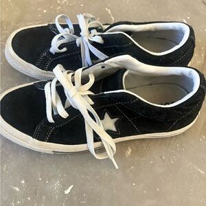 Converse One Star Black Suede Sneakers